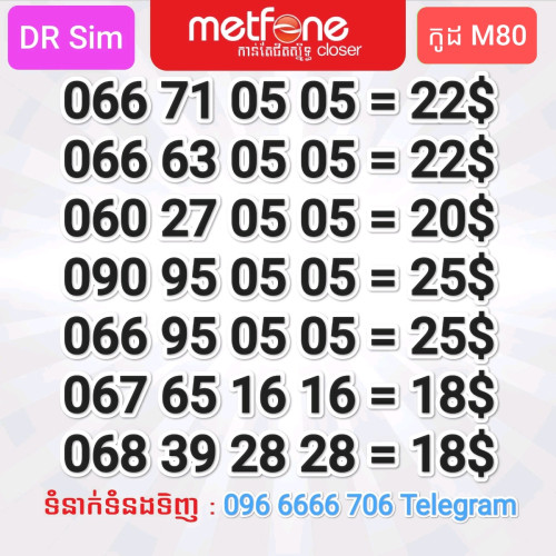 លេខMetfone ស្ទួនសាម