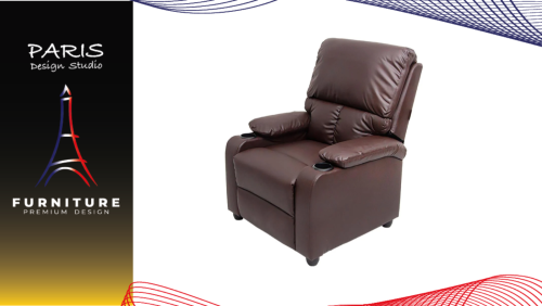 "Paris Design Studio" 1-SEATER RECLINER U-RO DECOR ANGOLA 000002002 BLACK