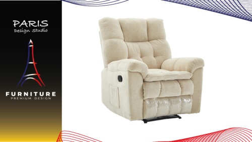"Paris Design Studio" RECLINER FURDINI PUFF BEIGE