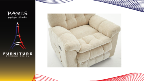 "Paris Design Studio" RECLINER FURDINI PUFF BEIGE