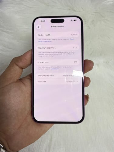 iPhone 16 Plus 128G Color Pink 🩷 មួយទឹក ថ្ម93%🔋 lock sim ប្រើបានសុីម2សេវាដើរស្មូតល្អគ្រប់ប្រពន្ធ័