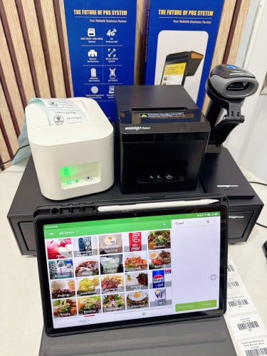 POS System and printer receipt and label​ free system