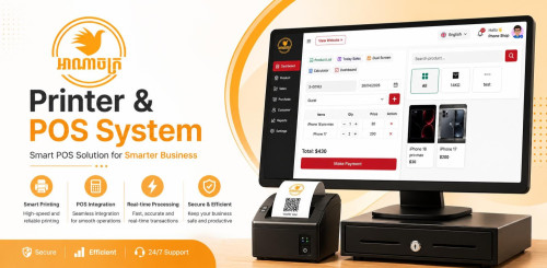 POS System and printer receipt and label​ free system