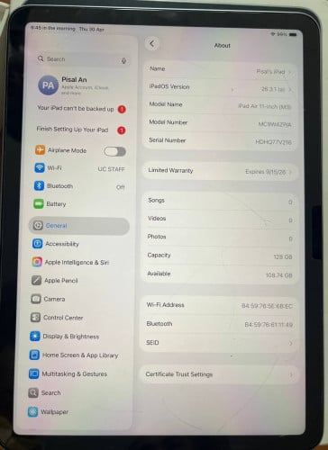 លក់iPad Air 11 inch (M3)  2025