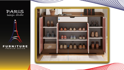 « Paris Design Studio » SHOE CABINET SC-17 120CM. DRAKE BROWN