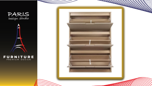 "Paris Design Studio" 3-TIER SHOE CABINET SB7513 OTTAWA/SANDSTONE