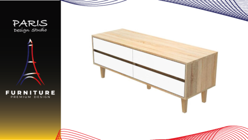 "Paris Design Studio" TV CABINET LOOMS ROOKIE 120CM SOLID OAK