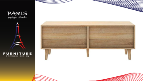"Paris Design Studio" TV CABINET LOOMS ROOKIE 120CM SOLID OAK