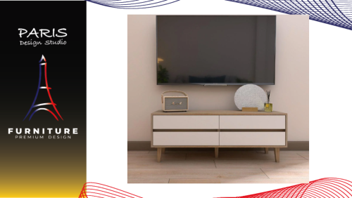 "Paris Design Studio" TV CABINET LOOMS ROOKIE 120CM SOLID OAK