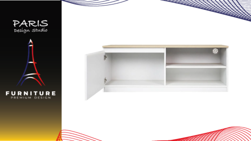 "Paris Design Studio" TV STAND ARMADIO LVR0032 120CM WHITE/OAK