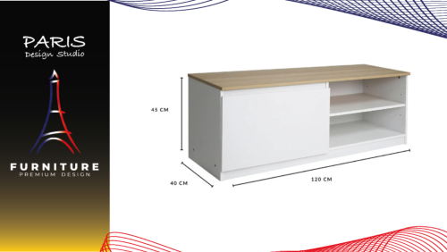 "Paris Design Studio" TV STAND ARMADIO LVR0032 120CM WHITE/OAK