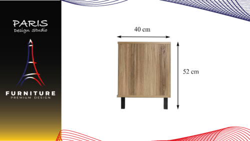 "Paris Desin Studio" TV STAND TV1291 120CM CHESTNUT/GRAPHITE