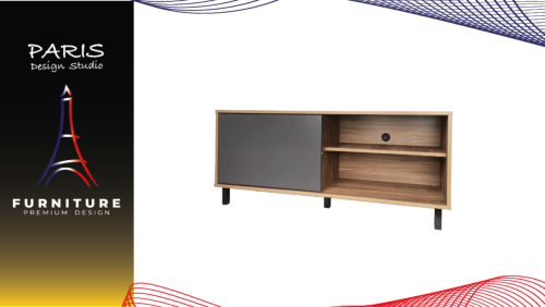 "Paris Desin Studio" TV STAND TV1291 120CM CHESTNUT/GRAPHITE