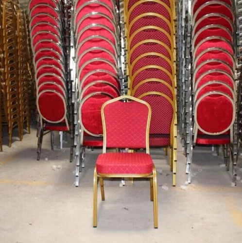 Banquet chairs red and cream colours