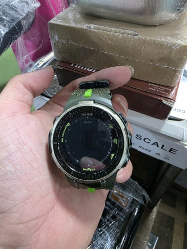 CASIO Pro Trek Solar (មុខងារច្រើន សីតុណភាព, ព្រេនិស័យ,ថ្ម Solar .. )