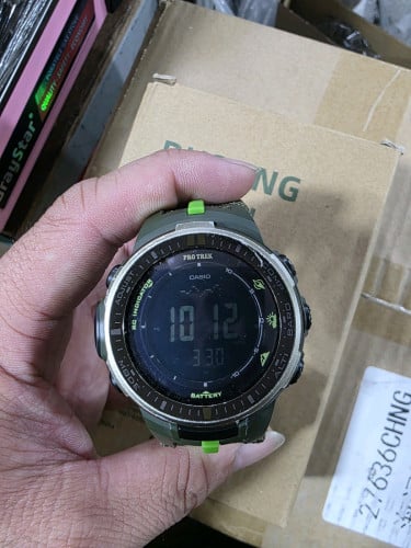 CASIO Pro Trek Solar (មុខងារច្រើន សីតុណភាព, ព្រេនិស័យ,ថ្ម Solar .. )