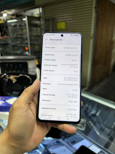 Huawei Nova9SE 128G Ram8G Sim2 Global ម៉ាសុីនសានុំស្រុីន