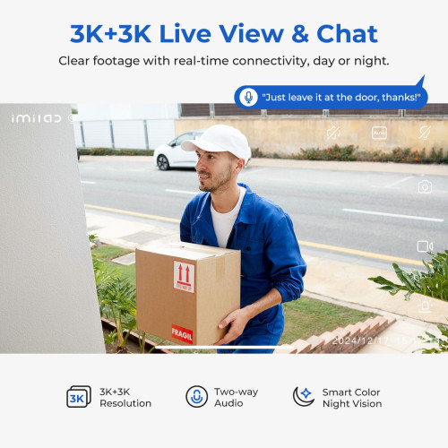 IMILAB EC6 Dual 3K+3K 10 Megapixels 360 PTZ Super Clear image quality មិនច្បាស់ប្តូរលុយជូនវិញ​