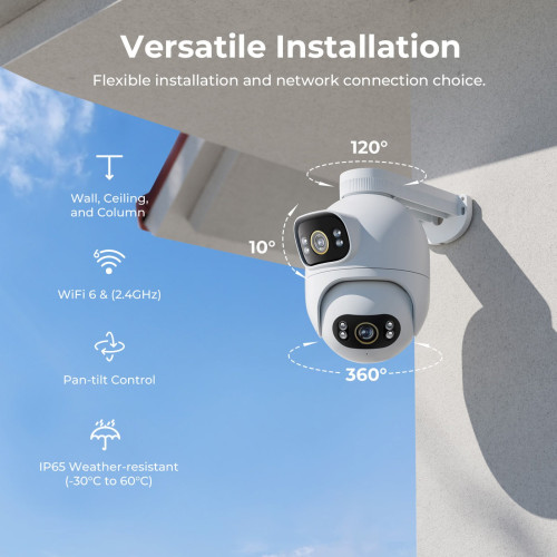 IMILAB EC6 Dual 3K+3K 10 Megapixels 360 PTZ Super Clear image quality មិនច្បាស់ប្តូរលុយជូនវិញ​