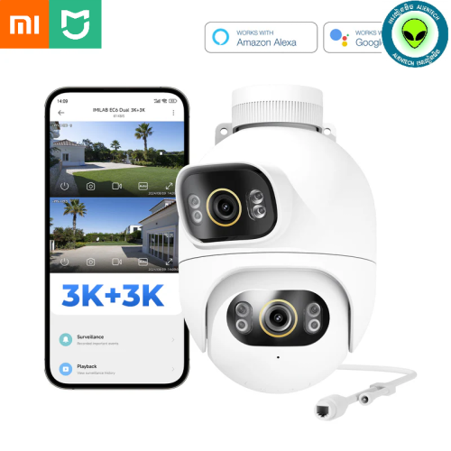 IMILAB EC6 Dual 3K+3K 10 Megapixels 360 PTZ Super Clear image quality មិនច្បាស់ប្តូរលុយជូនវិញ​