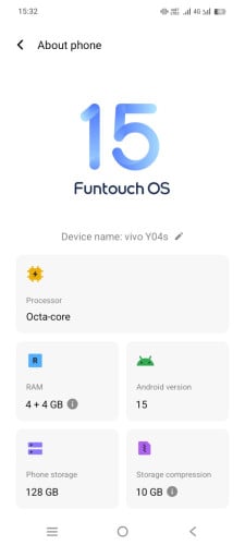 vivo Y04s នៅស្អាត 98% ram 8 storage 128g