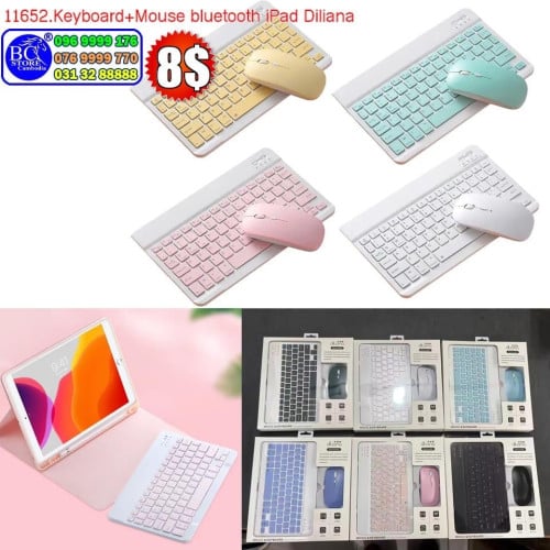 ក្តាចុច+ម៉ៅ ប៊្លូធូស iPad Diliana