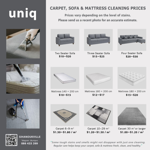 Cleaning Carpet, Sofa, Mattress, Chair in Sihanoukville