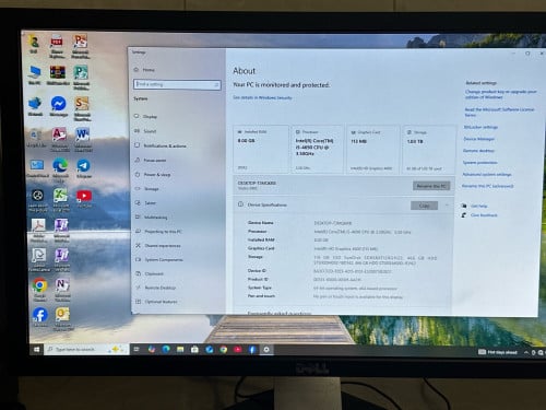 ១ឈុត Dell Monitor 24inch CPU Core i5 4690 3.5GHz Ram 8GBSSD128GBHDD500GB Free keyboard mouse 2គ្រាប់