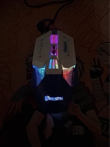 MKESPN Wired + 2.4G Dual Mode Gaming Mouse 10000 DPI Type-C Fast Charging RGB Light