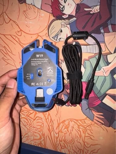 MKESPN Wired + 2.4G Dual Mode Gaming Mouse 10000 DPI Type-C Fast Charging RGB Light