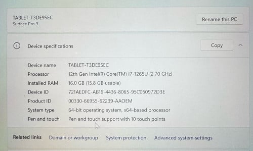 Surface Pro 9 1T SSD