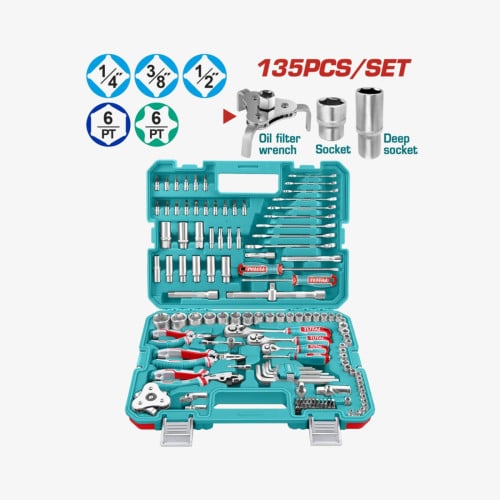 TOTAL 135-Piece Combination Tool Set – THKTHP21356