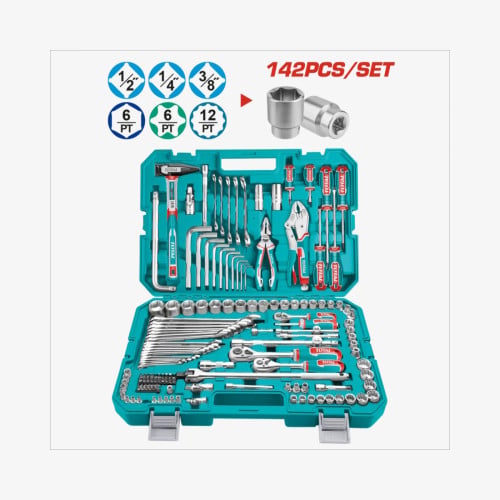 TOTAL 142 Pcs Combination Tools Set – THKTHP21426