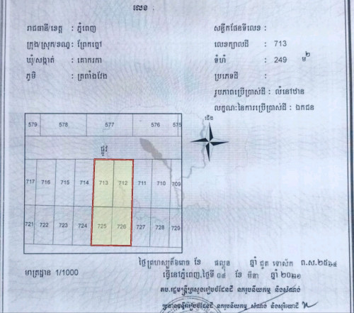 ដីនិងឃ្លាំងមានចំណូល 2000/ក្នុង១ខែជិតផ្លូវកប់ស្រូវលក់បន្ទាន់