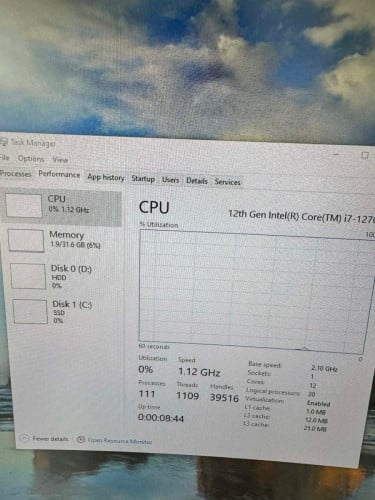 1 set i7 12th vga1660 super 589 HDD4T