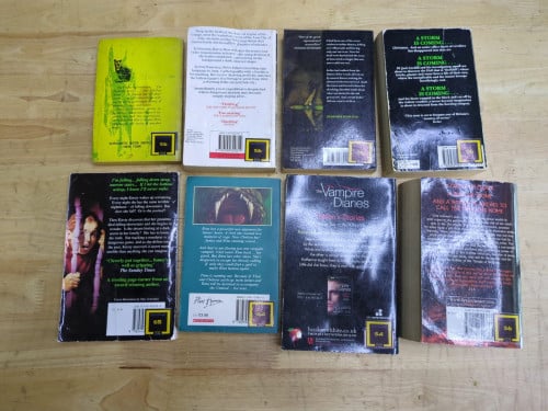 Horror books second hand English language novels with free exchange - vampire diaries, James Herbert