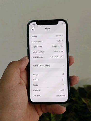 iPhone 12 Mini 64g ស្អាត99% ដូរថ្មហើយ