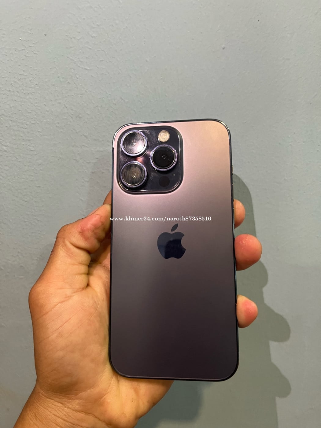 iPhone 14pro អត់ជាប់ ធ្លាប់ដូរអេក្រង់ មានស្កេន ដូរថ្ម100% កាំមេរ៉ាច្បាស់ មុខក្រោយ(081314812)