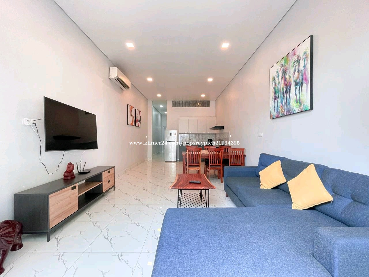 Charming 1 Bedroom renovated apartment for rent near Exchange Square and Wat Phnom - Phnom Penh.