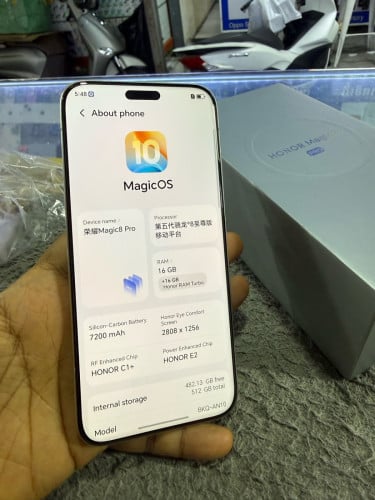 Honor Magic 8Pro 5G Ram16G Memory512G C/H Sim2 មានឆ្នាំងសាក