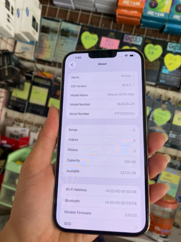 I phone 13 promax LLA 256G 4xx$ជាង