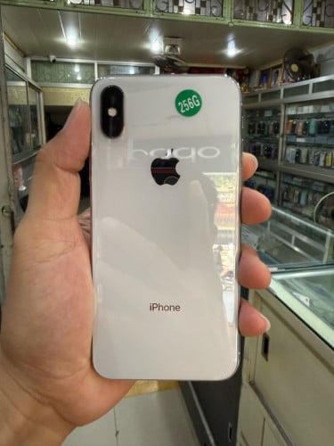 iPhone X (LL/A) 256GB, ពណ៍ស, មានស្កេន, សានុំហ្សុីន
