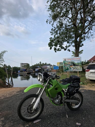 Kawasaki klx300r before kick start (now can start with electricTank acerbis Baja twin headlight