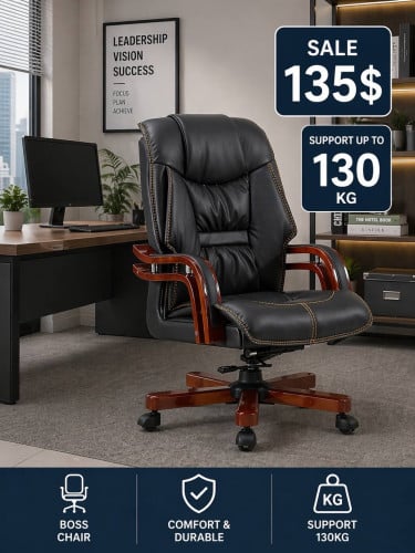 Leather boss chair available in stock
