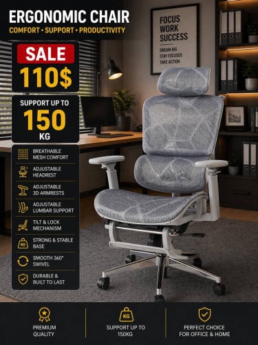 Premium Ergonomic chair available in stock