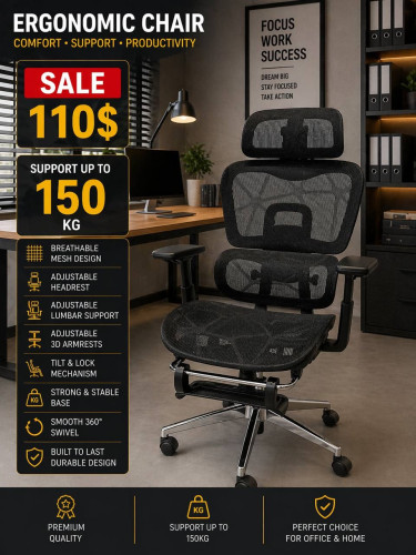 Premium Ergonomic chair available in stock