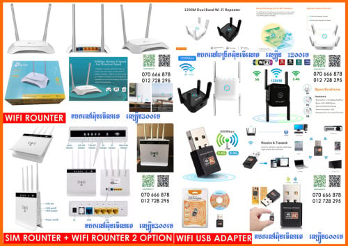 Usd Wifi moderm/Wifi extender/Mouse/Keyboard/Signal freq extender/Blood pressure other ឧបករណ័ផ្សេងៗ