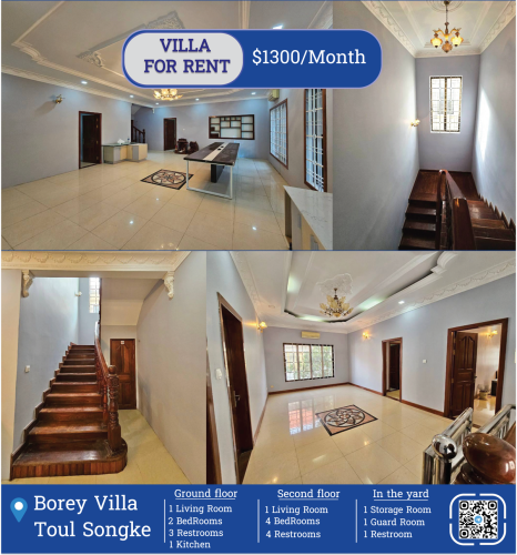 Vila For Rent in Toul Songkae