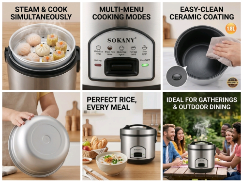ឆ្នាំង​បាយ Rice Cooker Sokany 700w