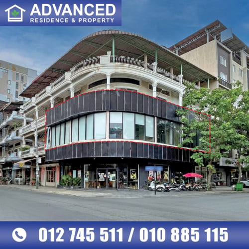 🏠 ការិយាល័យ (កែង) សម្រាប់ជួល នៅជិតសាលាបឋមសិក្សាព្រះនរោត្តម (កូដ៖ A03-007399)